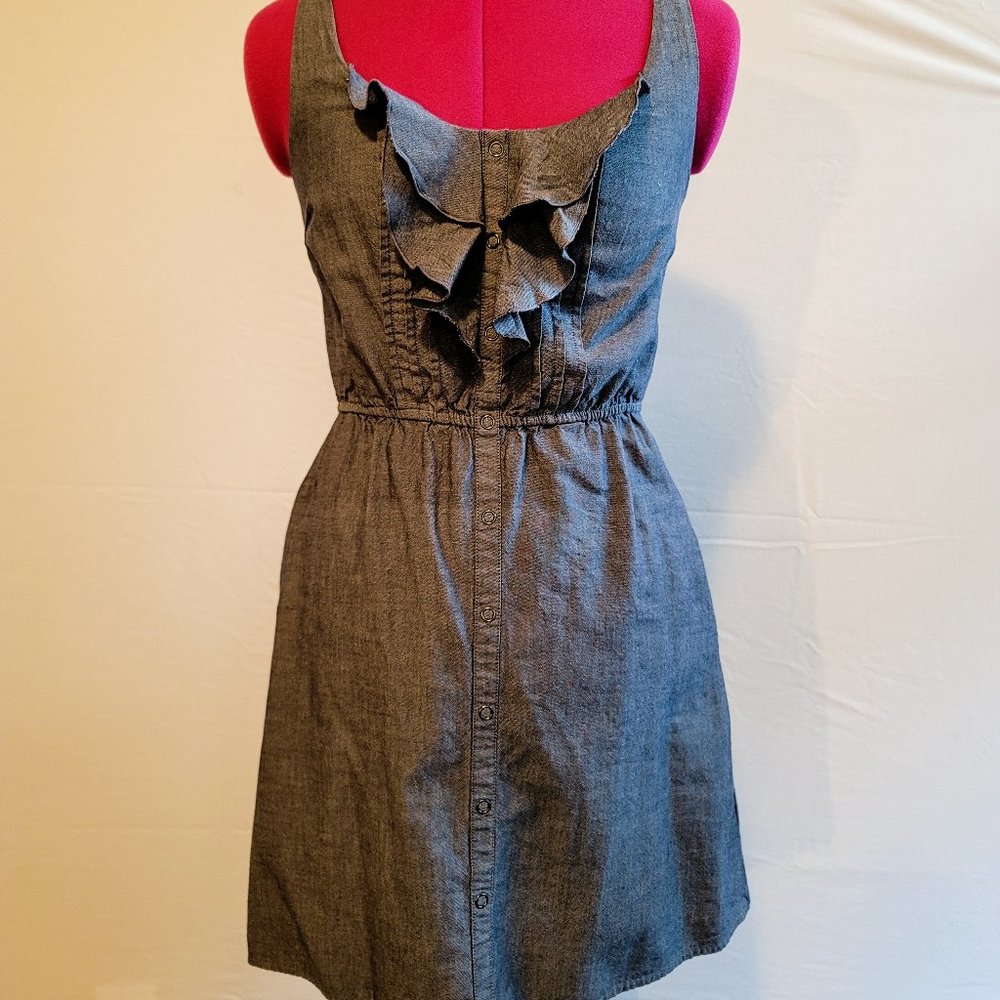 Xhilaration Chambray Ruffle Mini Dress